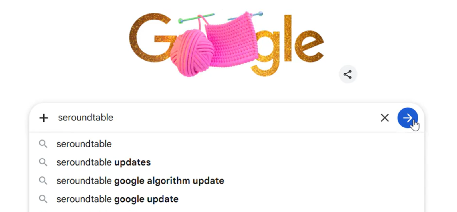 Google Tests Blue “Send” Button That Temporarily Replaces AI Mode in Search Box
